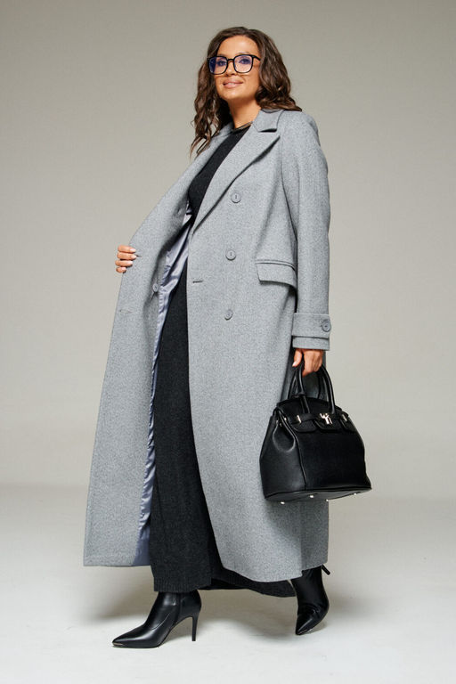 Пальто Beautiful Free 7030-Р серый