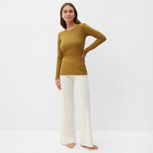 Лонгслив женский KAFTAN: Basic line, тёмно-оливковый, размер 50-52