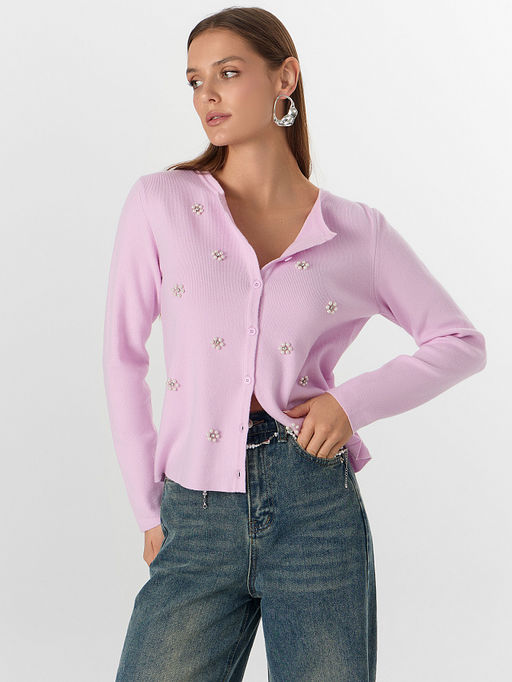 Кардиган женский розовый - Mark formelle фото 5