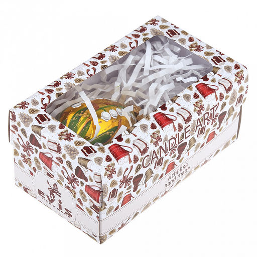 Елочная игрушка фигурка стеклянная Капелька 1-1 д5,4см, h8,5см, ручная художественная роспись, подарочная упаковка (Россия) - Домашняя мода фото 6