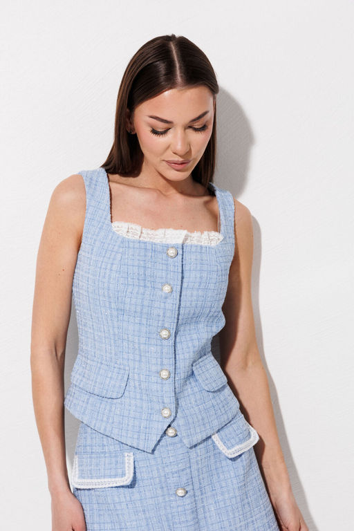 Жилет VN Fashion 1104 голубой
