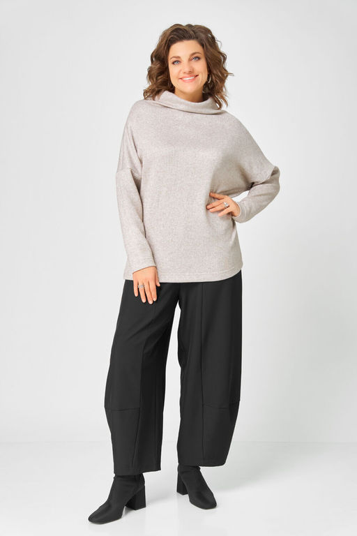 Джемпер Bliss 0858 бежевый с люрексом  фото 2