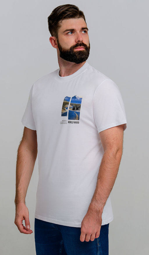 Арт. 61140 Футболка мужская 48-58 (6 шт) Цвет:белый - Идеал фото 4