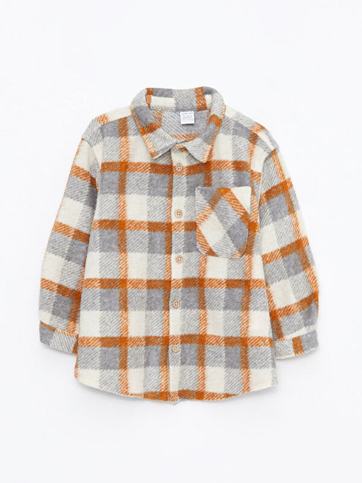 Uzun Kollu Ekose Desenli Erkek Bebek G?mlek Ceket - Waikiki фото 3