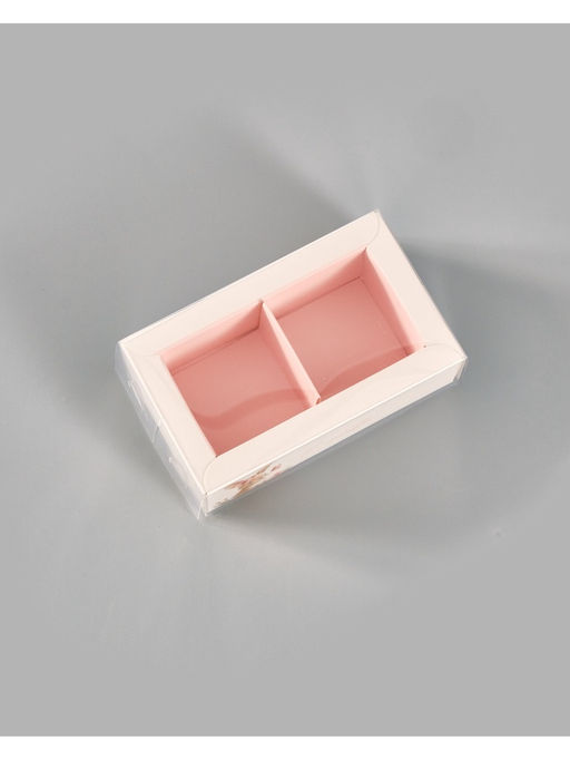 Цена за 5 шт. Коробка для 2 конфет с ячейками «С любовью», 10×6×3 см