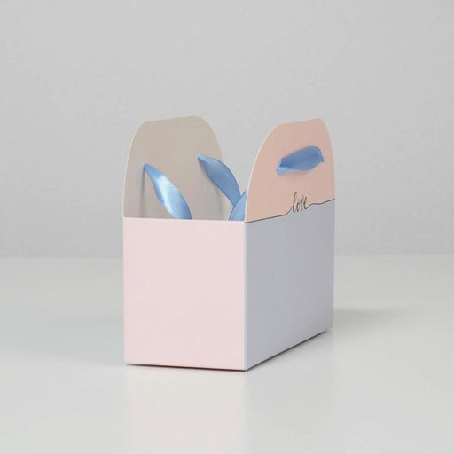 Цена за 5 шт. Коробка для цветов складная love, 17 13 7 см - Дарите счастье фото 3