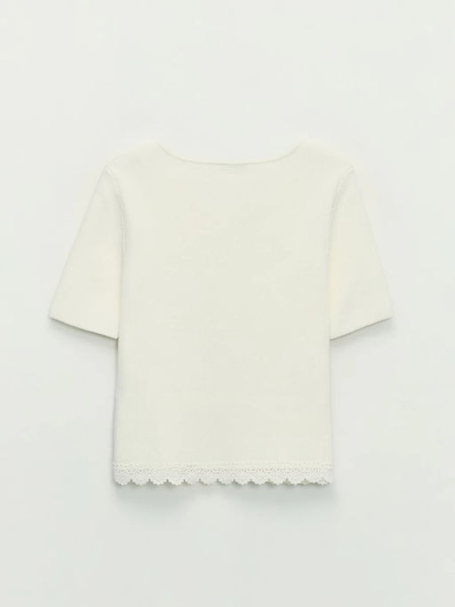 Укороченный кардиган из хлопка / Zarina  фото 9