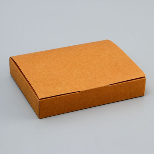 Коробка для 12 конфет, крафт с откидной крышкой, 19×15×3.5 см