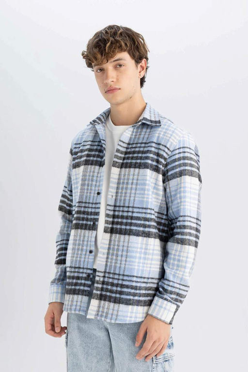 Рубашка Lumberjack с длинным рукавом в клетку стандартного кроя - Defacto фото 4