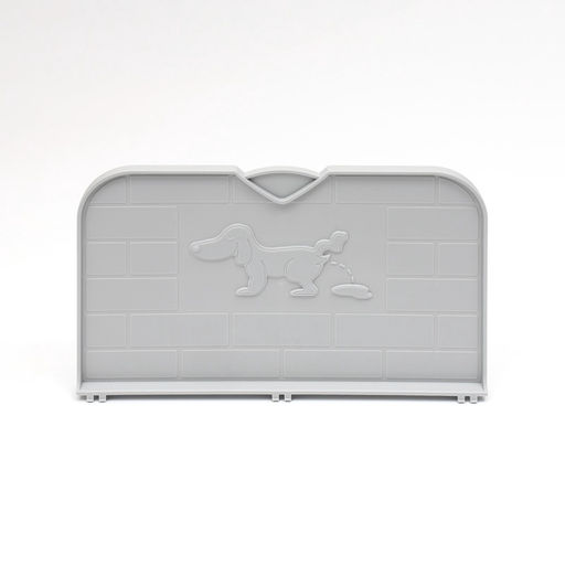 Туалет для собак 46,5 х 35,5 х 5,5 см, со стенкой, съёмной решеткой и столбиком, розовый