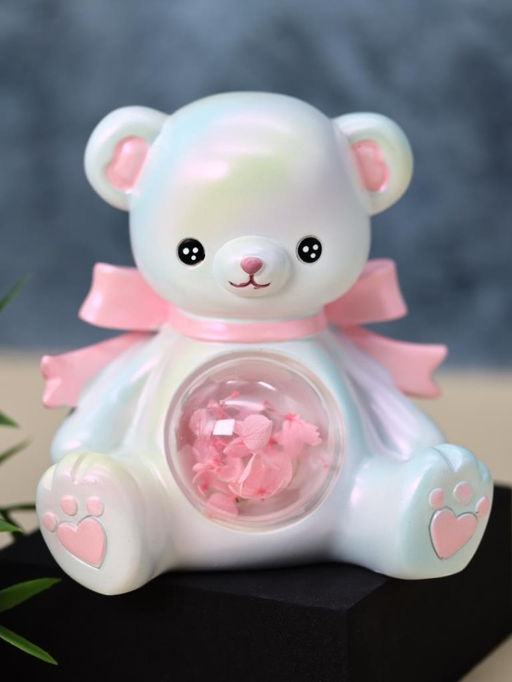 Ночник Teddy bear, white (11 см), пластик