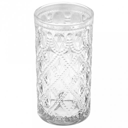 Версаль Стакан стеклянный 400мл, д7,3см, h14,3см, рельефное, прозрачное стекло (Китай) Цена указана за штуку. В коробке 6 штук.
