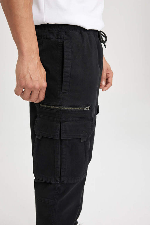Брюки из габардина Regular Cargo Jogger с карманами-карго - Defacto фото 6