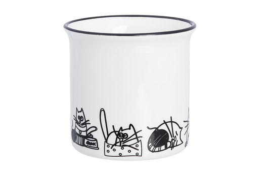 Кружка 240 мл 10,3*7,1*7,5 см БЕЗ КОТА ЖИЗНЬ НЕ ТА Жизнь кошек NEW BONE CHINA - Elan gallery фото 6