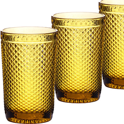 30477 Набор стаканов 370 мл 6шт ЯНТАРНЫЙ LR (х4)