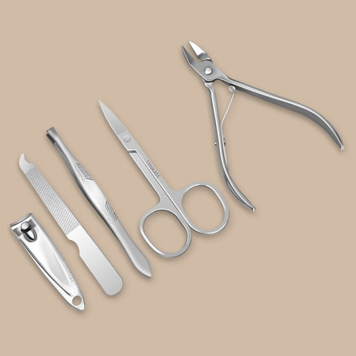 Набор маникюрный, 5 предметов, в футляре, цвет чёрный - Queen fair фото 5