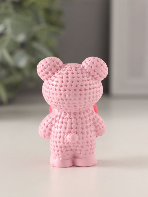 Набор фигурок полистоун Вязаный мишка с большим сердцем, 4 шт., 2.7?4?6 см