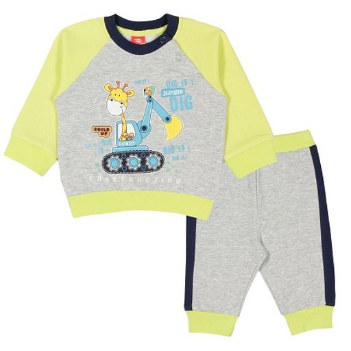 CRB wear/CWB 9886 комплект ясельный (джемпер, брюки), серый меланж/Ex.Cherubino