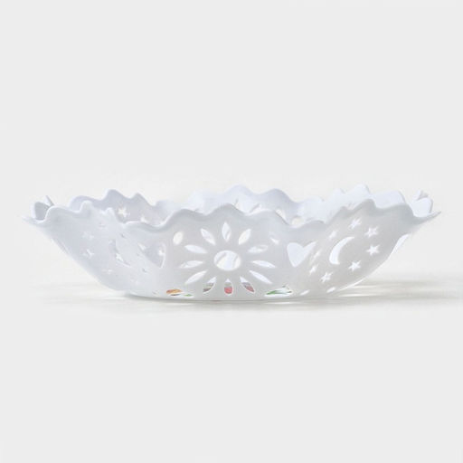 Цена за 2 шт. Ваза для хлеба и фруктов «Кубань. Месяц», d=20 см, белый, рисунок МИКС