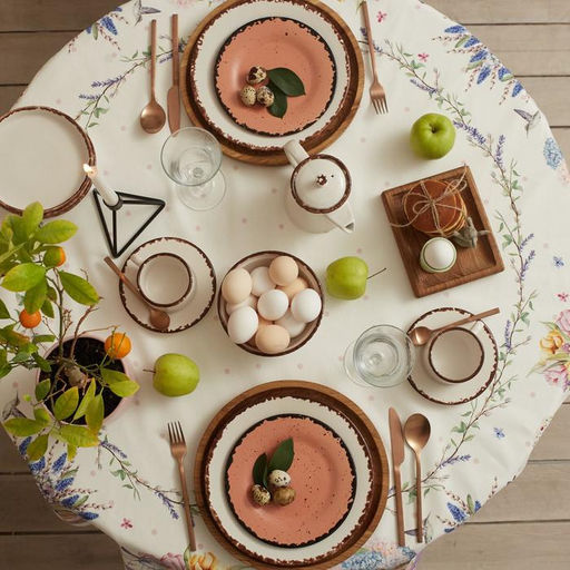 Скатерть Этель Spring easter d=214см +/-3см, 100% хлопок, саржа 190 гр/м2  фото 8