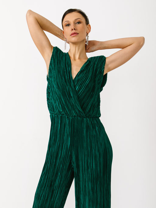 Комбинезон из жатой легкой гофрированной ткани - Tantino фото 6