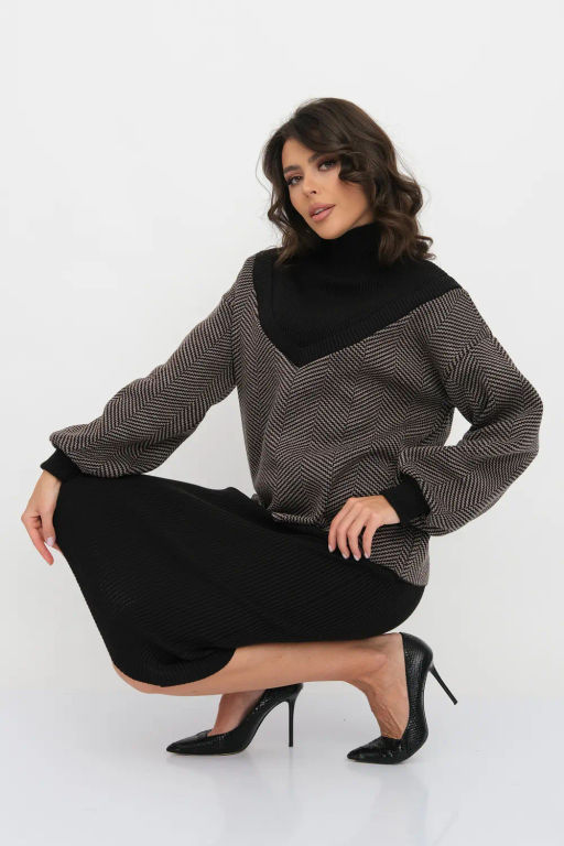 ЗЛАТА Костюм М 3306/кофе