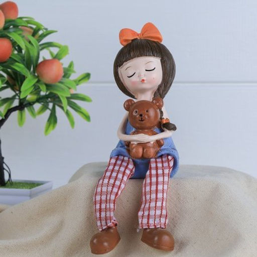 Цена за 2 шт. Фигурка Мальчик/Девочка висячие ножки 2 штуки набор 20 см / 9936 /уп 60/ - Галеонтрейд фото 3