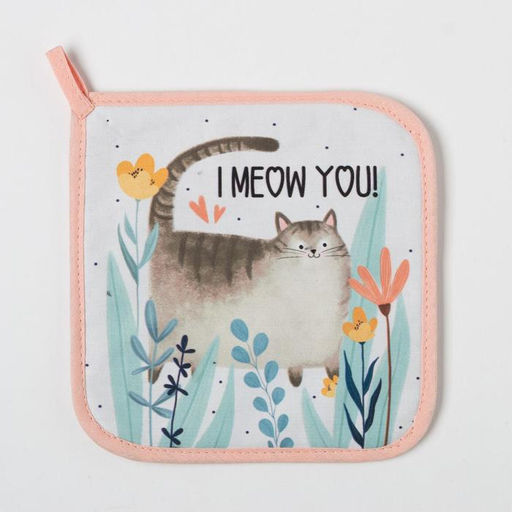 Цена за 2 шт. Прихватка I meow you 19х19 саржа,100% х/л,ватин 250г/м2 - Этель фото 2