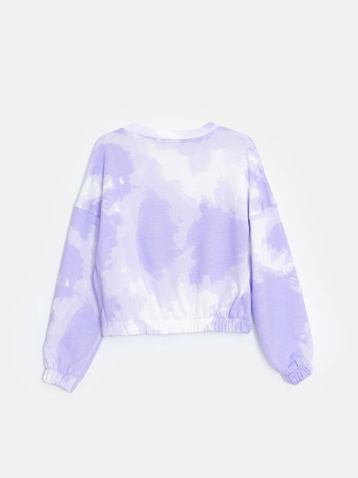 Bisiklet Yaka Batik Desenli Uzun Kollu K?z ?ocuk Sweatshirt - Waikiki фото 2