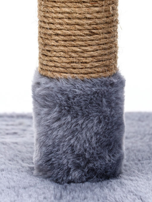 Комплекс для кошек с когтеточкой, лежанкой, джут, 583870 см, серый - Пижон фото 8