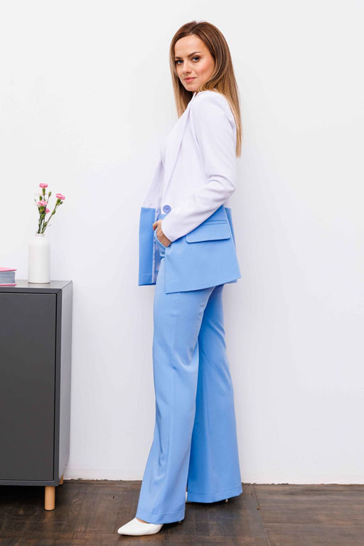 Костюм AURA 9196-164 голубой, белый  фото 4