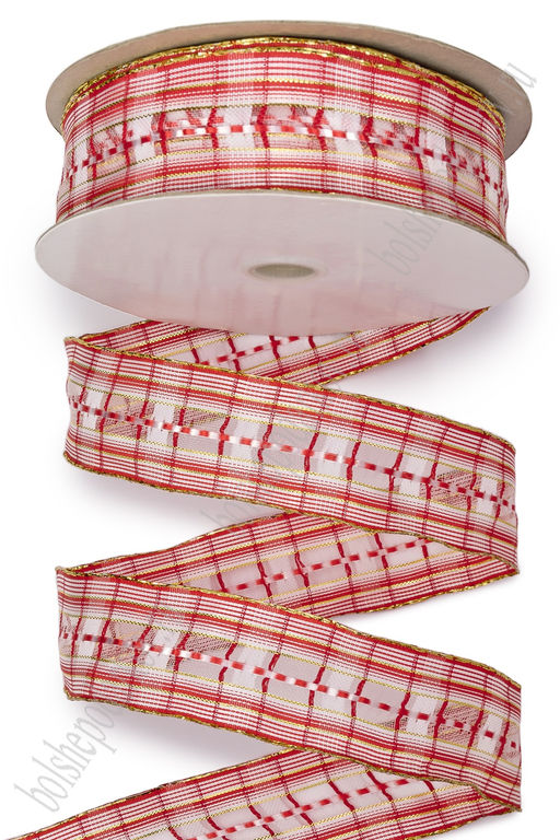 Лента декоративная 3,8 см*25 ярд (38-768)