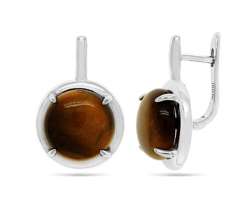 Серьги, тигровый глаз, МЦВА168