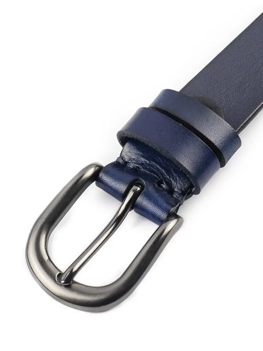 Мужской кожаный ремень Dierhoff ДРК 3051/2-30 Синий - Sergio valentini фото 3