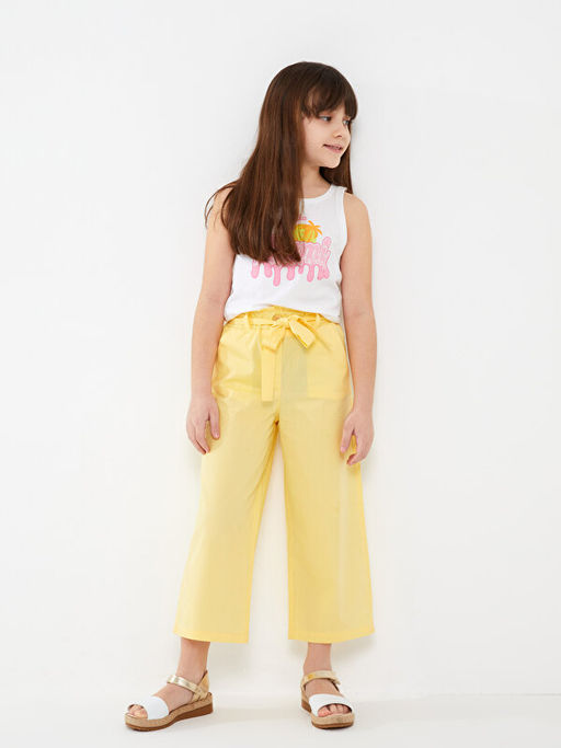 Beli Lastikli Wideleg K?z ?ocuk Pantolon