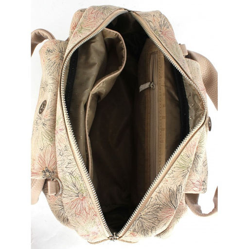 Сумка женская натуральная кожа ADEL-318/ММ (отделка ИСК/КОЖА) . 1 отд, плечевой ремень, бежевый 263988 - Adelia фото 3