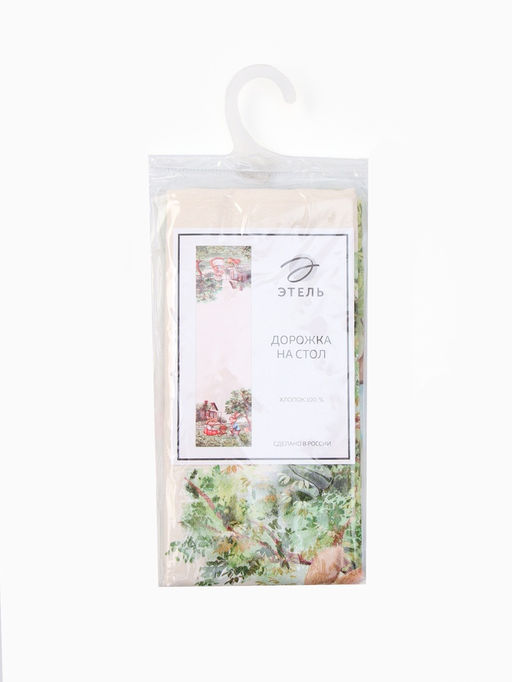 Дорожка пасхальная на стол Этель. Кроличья ферма, 40?149 см, 100% хлопок, саржа 190 г/м?, белая