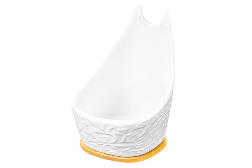 Подставка под ложку 180 мл 9,5*9,5*13,5 см Веточки-цветочки на бамбуковой подставке - Elan gallery фото 4