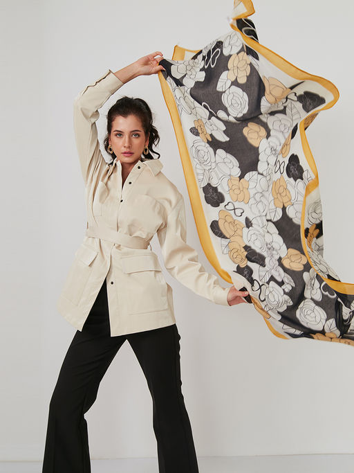 Большой, мягкий, тонкий и очень нежный двусторонний палантин - Tantino фото 6