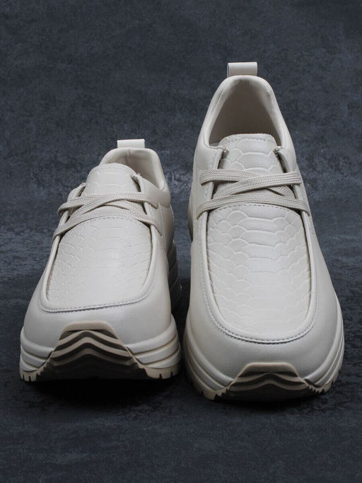 03-A1011-2 BEIGE Полуботинки спортивные женские (натуральная кожа)