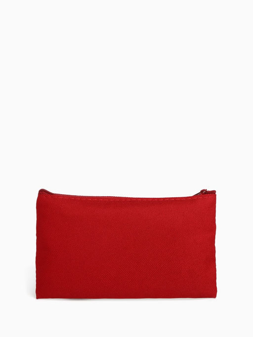 Цена за 3 шт. Косметичка-пенал на молнии, плоская, маленькая, однотонная, бордовая