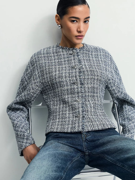 Твидовый жакет в клетку / Zarina