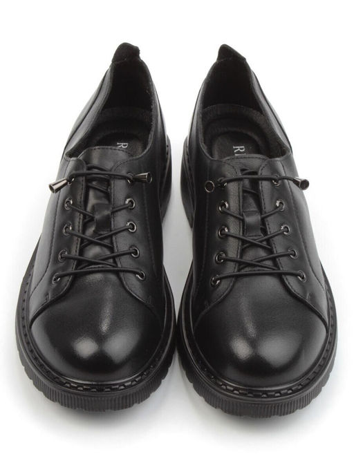 03-DHL153-1 BLACK Полуботинки женские (натуральная кожа)