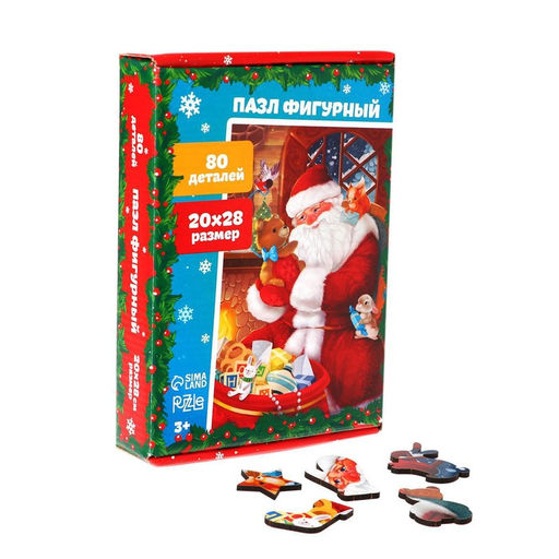 Пазл фигурный В гостях у Деда Мороза, 137 деталей - Puzzle фото 2
