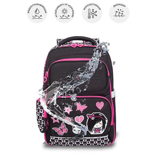 RAn-588-2 Рюкзак школьный с чехлом для мелочей - Grizzly фото 23