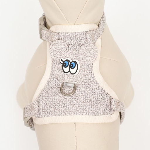 Комплект амуниции Мышка с мягкой шлейкой, поводок 120 х 1 см, ОШ 18-22 см, ОГ 24-30 см, серый - Пижон фото 5