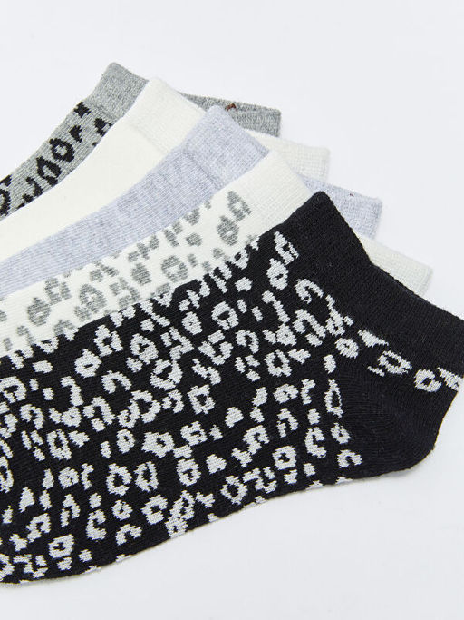 Desenli Kad?n Patik ?orap 5li