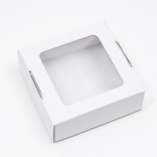 Цена за 10 шт. Коробка самосборная, с окном, крафт, белая, 16 х 16 х 6 см - Simaland фото 2