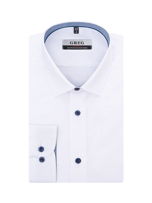 Сорочка мужская длинный рукав GREG 100/239/WH/Z/12p