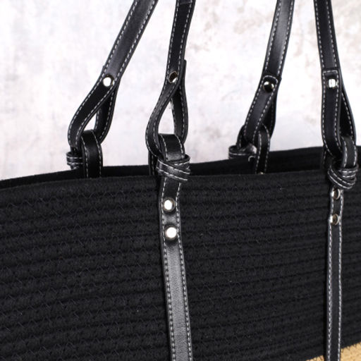 Сумка плетеная 45x29x16x26 / DW-09 /уп 1/коричнево-черная - Галеонтрейд фото 2